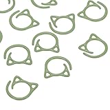 PATIKIL Segnapunti Uncinetto Forma Gatto, 12Pz Segnapunti per Maglieria Accessori Uncinetto Carini Anelli Spirale Metallo Contatori per fileto Uncinetto Fai da Te, Verde