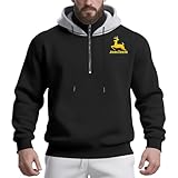 BRINSE Felpe Uomo con Cappuccio John dee.r, Cappuccio Maniche Lunghe, per Uomo Donne, Uomo(Black,3XL)