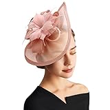 DRESHOW Fascinator Hats Tea Party Hat Vintage Pillbox Hat Fascia Cocktail Headwear per Ragazze e Donna