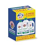 Chanteclair - Detersivo per Lavatrice, Profumo Muschio Bianco, Formula Concentrata, con Vero Sgrassatore - 3 Flaconi da 1260 ml