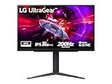 LG UltraGear 27GS75Q Monitor Gaming 27" IPS QHD (2560x1440), 200Hz (OC), 1ms (GtG), G-Sync Compatible, AMD FreeSync, HDR10, HDMI 2.0, DisplayPort 1.4, Flicker Safe, Nero