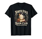 North Pole Book Club Christmas Reading Hot Cocoa Graphic Maglietta