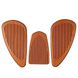 Moto Cafe Racer Tank Traction Pad Laterale Serbatoio Gas Ginocchiera Protezione Serbatoio Carburante Adesivi Laterali Vintage (Camel)
