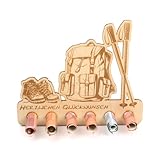 Kreative Feder Regalo di denaro per benessere e sport – Porta banconote in legno dal design originale con 6 fori per banconote (zaino)