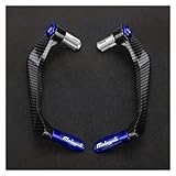 Equipaggiamento Protettivo per manubri da Moto per Malaguti XTM XSm 50 125 RST Monte PRO Dune 125X Spidermax 500 GT RS Madison 3 250 300 400 Manopole Moto Protezioni(Blue Logo)