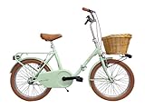 Cicli Tessari - bicicletta pieghevole bici da passeggio graziella car-bike con cesto anteriore (verde)