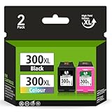 Economink Rigenerato per 300 XL Cartucce d'inchiostro Sostituzione per HP 300XL Nero e colore per PhotoSmart C4680 C4780 DeskJet F4580 F2480 F4280 F2420 F4500 Envy 100 114 110 120 Stampanti (2 Pack)