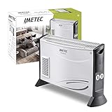 Imetec Eco Rapid, Stufa Elettrica 2000 W, Tecnologia a Basso Consumo Energetico, Termoconvettore 4 Temperature, Termostato Ambiente, Silenzioso