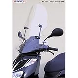 FABBRI parabrezza moto trasparente TOP ALTO compatibile con APRILIA SPORTCITY 125 2005-2009