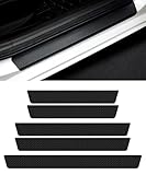 Xibao 4PCS Battitacco Auto,Accessori Auto Tuning,Adesivo Batticalcagno Porta Auto,Autoadesive Battitacco Anteriori E Posteriori per Auto Protettive,Adatto alla Maggior Parte Delle Autos e SUV