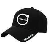 YIXIEDING Cappello Baseball per Volvo C30 2006 2007 2008 2009 2010 2011 2012 2013, Design Auto, Regolabile, Cotone, Cuciture Precise, Cappello da Viaggio, Cappello da Corsa Auto,Black