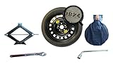 KIT RUOTINO DI SCORTA 16" 145/90R16 COMPATIBILE CON NISSAN QASHQAI, PER DACIA DUSTER, PER RENAULT CAPTUR da 2020 5 fori CON CRIC, CHIAVE E SACCA