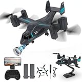 OBEST Elicottero Telecomandato per Principiante con Telecamera 1080P,2.4 Ghz Aereo Telecomandato con Wifi FPV Trasmissione,Decollo/Atterraggio con Un Clic,Elicottero Militare