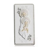 Quadro Quadretto Legno con immagina SACRA FAMIGLIA 14x7 cm BOMBONIERA