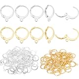 EODKSE Set da 40 Orecchini A Monachella in Acciaio Inossidabile, Lunghi 14,5mm, 2 Colori, Ipoallergenici con Anello per Risultati Eleganti e Raffinati,