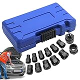 Kit di estrazione di viti ad estrazione facile - Set di smontaggio dadi e bulloni a urto, strumenti ergonomici antiscivolo e precisi per officina meccanica, ruota, scarico, asse e