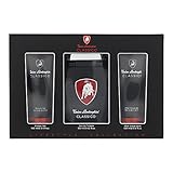 Tonino Lamborghini Classico - Set regalo 3 pezzi, Eau De Toilette, 125 ml, gel doccia 100 ml, balsamo dopobarba, 100 ml