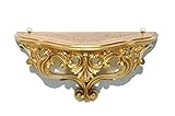 LIGUORO SHOP Mensola In Stile Barocco Veneziano Console Finto Vintage Shabby Chic cm 38,5 x 20 x 15,5 (Oro)