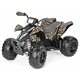 Peg Perego Polaris Outlaw 330W Camo Quad Elettrico Cavalcabile per Bambini dai 3 Anni, Veicolo Elettrico con Batteria Ricaricabile da 12V, Cruscotto Multifuzione, Musica, Luci e Suoni