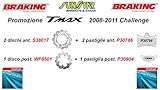 KIT DISCHI FRENI ANTERIORI E POSTERIORI COMPLETI DI SET PASTIGLIE T-MAX 08-11