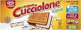 Cucciolone Algida Mini, Biscotto Gelato Vaniglia, Cacao Magro e Zabaione, Biscotti al Malto, Latte Fresco Italiano di Alta Qualità, Cacao Rainforest Alliance, Aromi Naturali, Senza Coloranti, 8x62,5ml