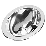 Lavello Cucina Lucido con Barra Tonda in Acciaio Inox con Foro di Scarico 40 Mm per Bagno Barca