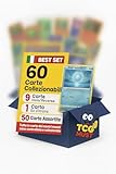 BEST SET - 60 Carte Originali Italiane, include 9 Carte Brillanti (Olo/Reverse) e 1 carta EX Ultrarara Protetta da bustina protettiva StarsCard™