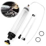 Erzekrim Pompa Manuale a Siringa 500cc Siringa di Aspirazione dell' Olio Siringa dell'olio per Autoveicoli con Tubo Flessibile per Estrazione e Riempimento di Liquidi (500ml)