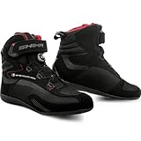 SHIMA EXO Vented, Scarpe Moto Uomo | Traspirante, Rinforzate Stivali Moto Uomo con Sistema di Chiusura ATOP, Supporto alla Caviglia, Suola Antiscivolo, Impugnatura del Cambio (Nero, 42)