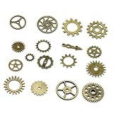 VILLFUL 17pezzi Pendenti in Lega Stile Vintage Steampunk Assortiti Ruota Dentata Per Fai Da Te Creazione Di Gioielli Accessori Bronzetto Antico