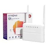 STRONG Router WiFi N300 Mbps con SIM, 4G Cat4 LTE, Antenne Esterne Fisse, Porte WAN/LAN 100 Mbps, Router con SIM, Plug and Play, Supporta fino a 32 Dispositivi, Rete Sicura (4GROUTER360)