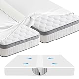 Oupuven Copriletto per Unisci Materassi Singoli in Matrimoniale 200x190cm Unisci Materassi con cameretta a Ponte Elimina Le Cuciture del Letto per Coppie e Famiglie