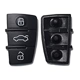 LAGE Pulsanti di Ricambio in Silicone per Chiave Telecomando Audi A1 A3 A4 A6 A8 TT Q5 Q7 R8 S4 S6 Nero 3 Tasti