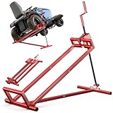 VOUNOT® Sollevatore Trattore Tagliaerba Telescopico, Dispositivo di Sollevamento, 30% Risparmio di Spazio, Carico Massimo 400 kg, Rosso