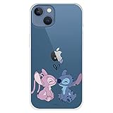 Custodia per iPhone 13 Ufficiale di Lilo & Stitch - Angel & Stitch Beso per proteggere il tuo cellulare. Custodia per iPhone in silicone flessibile con licenza ufficiale Disney…