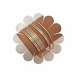 Inateannal Set di Braccialetti a Strati Sottili Dorati Rotondi Impilabili Indiani Rigidi con Testurizzati Multipack