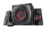 Trust Tytan Set Altoparlanti 2.1 con Subwoofer, Risparmio Energia, Nero/Rosso