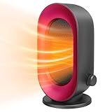 Stufetta Elettrica Basso Consumo, Sendowtek Stufa Portatile con Modalità Riscaldamento e Ventilatore, Protezione da Surriscaldamento e Ribaltamento, PTC Ceramica Mini Termoventilatore per Casa Ufficio