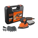 BLACK+DECKER KA2500K Levigatrice Multifunzione Mouse, Velocità 14.000 Giri/Min, 120 W