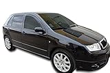 J&J Automotive | Deflettori D'Aria Antiturbo Per Fabia 1 I 4/5-Porte Berlina / 5-Porte SW Wagon 1999-2007, Set di 4 Pz, Nero, Antivento, Antipioggia