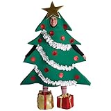 PDYLZWZY Costume Albero di Natale per Adulti Con Copriscarpe Regalo - Vestito Verde Taglia Unica