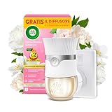 Air Wick Diffusore Elettrico di Oli Essenziali, 1 Diffusore completo gadget, 1 Ricarica per Diffusore Elettrico alla Fragranza Peonia Bianca e Gelsomino