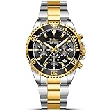 BIDEN Orologio Analogico al Quarzo Uomo con Cinturino in Acciaio Inossidabile 0163