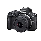 Canon EOS R100 + 18-45mm IS STM - Fotocamera Digitale Compatta Mirrorless 4K - 24,1 MP - Dual Pixel CMOS AF, DIGIC 8 - Scatto a 6,5fps - Macchina Fotografica Wifi e Bluetooth, GPS, Rilevamento Volto
