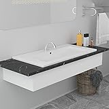 Leepesx Lavabo Lavandino Bagno da Appoggio Lavabo Bagno Lavandino da Giardino Acquaio da Esterno Lavabo da Incasso 81x39,5x18,5 cm in Ceramica Bianco