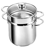 Kopf 122494 Pentola per la pasta Makkaroni, Ø 20 cm, acciaio inox + scolapasta