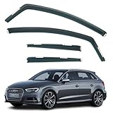 Set di 4 deflettori d'aria compatibili con Audi A3 S3 RS3 5 porte Hatchback 2013 2014 2015 2016 2017 2018 2019 2020.
