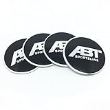 SUDORF 4 Tappi Coprimozzi Adesivi per ABT Logo 56.5 mm Accessori Decorativi Auto,C