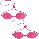 LOPHE Occhiali Di Protezione, 2 Pezzi Occhiali Infrarossi, Occhiali di Sicurezza, per Lampada a Luce Rossa, Lampada Abbronzante, Beauty Clinic, Rosa