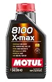 MOTUL 104531 | MOTUL 8100 X-Max 100% SAPS Olio Motore Sintetico per Veicoli a Benzina e Diesel | Viscosità SAE J 300, 0W-40 | 1 litro